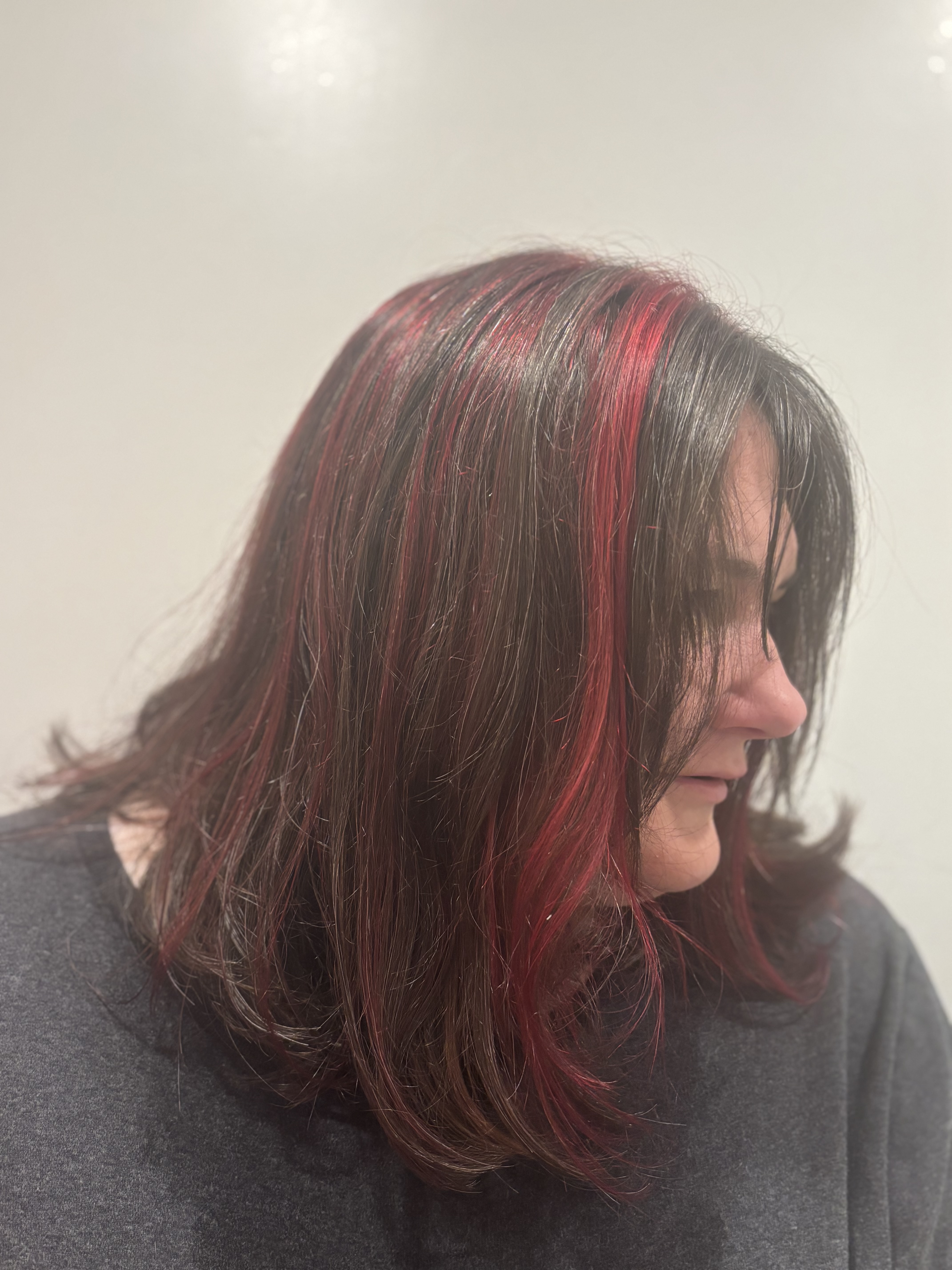 Hair coloring result